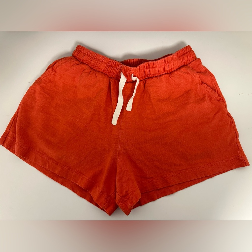 5/25 orange color Primark cotton shorts size 8-9 years old